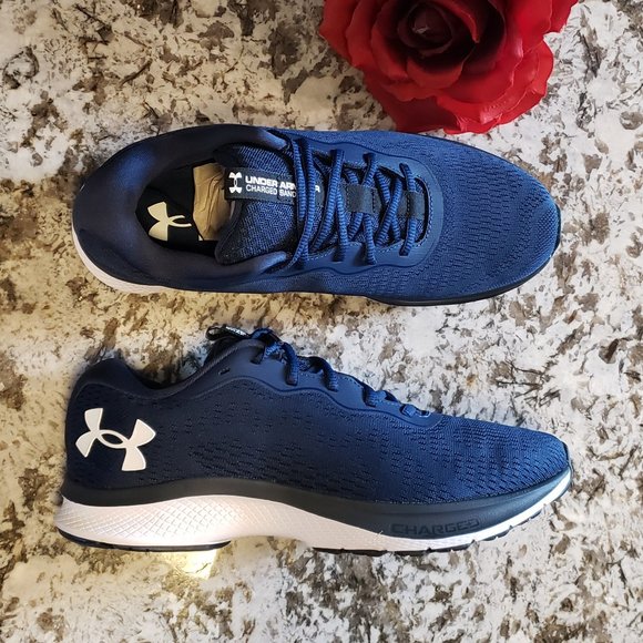 Under Armour Other - 🔥5 x Host Pick🔥Under Armour Charged Bandit 7 Men's 3024184-403 Sz 7 Navy & Wht